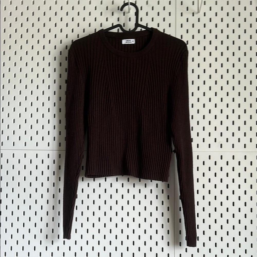 Ardene Chocolate Ribbed Knit Sweater